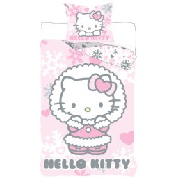 Hello Kitty Cozy Winter ágyneműhuzat 140×200cm, 70×90 cm