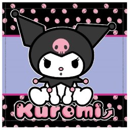 Hello Kitty Kuromi kéztörlő, arctörlő, törölköző 30x30cm