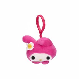 Hello Kitty My Melody Head 3D plüss figura akasztóval, táskadísz 10 cm