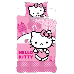 Hello Kitty Pink World ágyneműhuzat 140×200cm, 70×90 cm