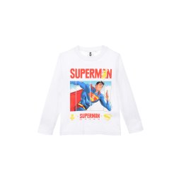 Superman White gyerek hosszú póló, felső 10 év / 110 cm