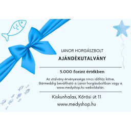 Lanor Horgászbolt ajándékutalvány 5000 Ft értékben