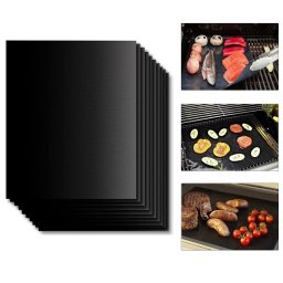 10 db hőálló teflon grillszőnyeg szett, 40x33 cm - tapadásmentes