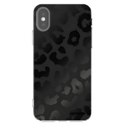Átlátszó szilikon tok az alábbi mobiltelefonokra Apple iPhone X/XS - Midnight Leopard