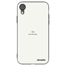 Fekete szilikon tok az alábbi mobiltelefonokra Apple iPhone XR - Girl, do it for you