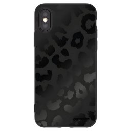 Fekete szilikon tok az alábbi mobiltelefonokra Apple iPhone X/XS - Midnight Leopard
