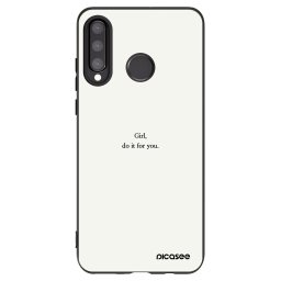 Fekete szilikon tok az alábbi mobiltelefonokra Huawei P30 Lite - Girl, do it for you
