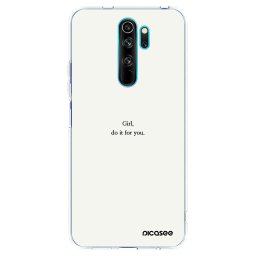 Átlátszó szilikon tok az alábbi mobiltelefonokra Xiaomi Redmi Note 8 Pro - Girl, do it for you