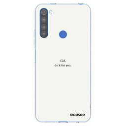 Átlátszó szilikon tok az alábbi mobiltelefonokra Xiaomi Redmi Note 8T - Girl, do it for you