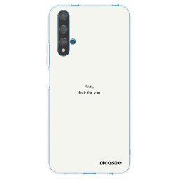 Átlátszó szilikon tok az alábbi mobiltelefonokra Huawei Nova 5T - Girl, do it for you
