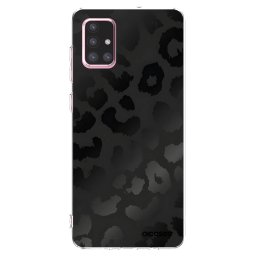 Átlátszó szilikon tok az alábbi mobiltelefonokra Samsung Galaxy A71 A715F - Midnight Leopard