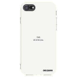 Átlátszó szilikon tok az alábbi mobiltelefonokra Apple iPhone SE 2020 - Girl, do it for you