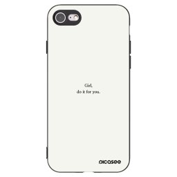 Fekete szilikon tok az alábbi mobiltelefonokra Apple iPhone SE 2020 - Girl, do it for you