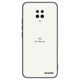 Fekete szilikon tok az alábbi mobiltelefonokra Xiaomi Redmi Note 9 Pro - Girl, do it for you
