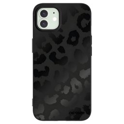 Fekete szilikon tok az alábbi mobiltelefonokra Apple iPhone 12 - Midnight Leopard