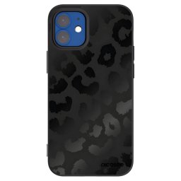 Fekete szilikon tok az alábbi mobiltelefonokra Apple iPhone 12 mini - Midnight Leopard