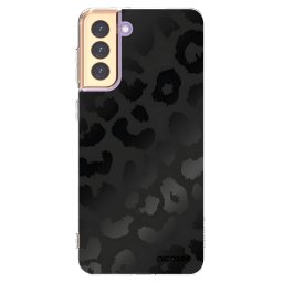 Átlátszó szilikon tok az alábbi mobiltelefonokra Samsung Galaxy S21+ 5G G996F - Midnight Leopard