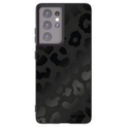 Fekete szilikon tok az alábbi mobiltelefonokra Samsung Galaxy S21 Ultra 5G G998B - Midnight Leopard