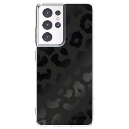 Átlátszó szilikon tok az alábbi mobiltelefonokra Samsung Galaxy S21 Ultra 5G G998B - Midnight Leopard