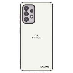 Fekete szilikon tok az alábbi mobiltelefonokra Samsung Galaxy A52 5G A525F - Girl, do it for you