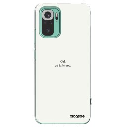 Átlátszó szilikon tok az alábbi mobiltelefonokra Xiaomi Redmi Note 10 Pro - Girl, do it for you