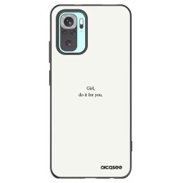 Fekete szilikon tok az alábbi mobiltelefonokra Xiaomi Redmi Note 10 Pro - Girl, do it for you