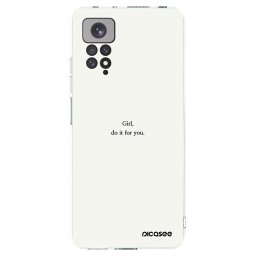 Átlátszó szilikon tok az alábbi mobiltelefonokra Xiaomi Redmi Note 11 - Girl, do it for you