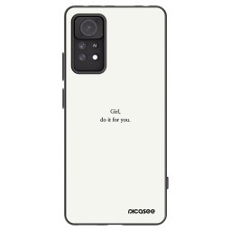 Fekete szilikon tok az alábbi mobiltelefonokra Xiaomi Redmi Note 11 Pro 5G - Girl, do it for you