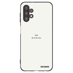 Fekete szilikon tok az alábbi mobiltelefonokra Samsung Galaxy A13 4G A135 - Girl, do it for you