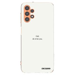 Átlátszó szilikon tok az alábbi mobiltelefonokra Samsung Galaxy A13 4G A135 - Girl, do it for you