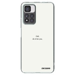 Átlátszó szilikon tok az alábbi mobiltelefonokra Xiaomi Redmi Note 11 Pro+ 5G - Girl, do it for you