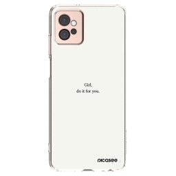 Átlátszó szilikon tok az alábbi mobiltelefonokra Motorola Moto G32 - Girl, do it for you
