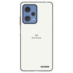 Fekete szilikon tok az alábbi mobiltelefonokra Xiaomi Redmi Note 12 Pro 5G - Girl, do it for you