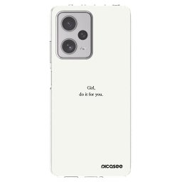 Átlátszó szilikon tok az alábbi mobiltelefonokra Xiaomi Redmi Note 12 Pro+ 5G - Girl, do it for you