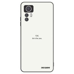 Fekete szilikon tok az alábbi mobiltelefonokra Xiaomi Redmi Note 12S - Girl, do it for you