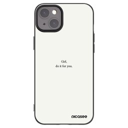 Fekete szilikon tok az alábbi mobiltelefonokra Apple iPhone 15 Plus - Girl, do it for you