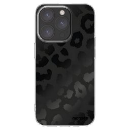 Átlátszó szilikon tok az alábbi mobiltelefonokra Apple iPhone 15 Pro - Midnight Leopard