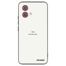 Fekete szilikon tok az alábbi mobiltelefonokra Motorola Moto G84 5G - Girl, do it for you