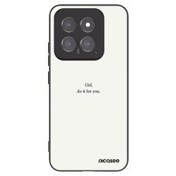 Fekete szilikon tok az alábbi mobiltelefonokra Xiaomi 14 - Girl, do it for you