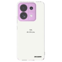 Átlátszó szilikon tok az alábbi mobiltelefonokra Xiaomi Redmi Note 13 Pro 5G - Girl, do it for you