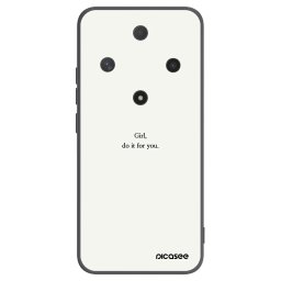Fekete szilikon tok az alábbi mobiltelefonokra Honor Magic6 Lite 5G - Girl, do it for you