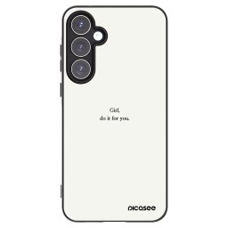 Fekete szilikon tok az alábbi mobiltelefonokra Samsung Galaxy A55 5G A556B - Girl, do it for you