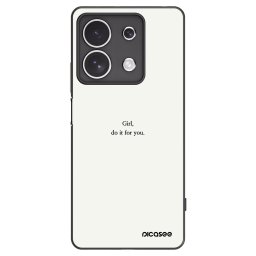 Fekete szilikon tok az alábbi mobiltelefonokra Xiaomi Redmi Note 13 4G - Girl, do it for you