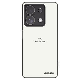 Fekete szilikon tok az alábbi mobiltelefonokra Xiaomi Redmi Note 13 Pro 4G - Girl, do it for you