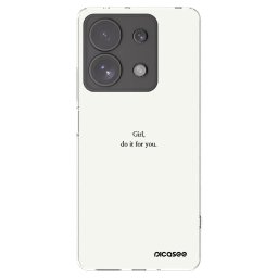 Átlátszó szilikon tok az alábbi mobiltelefonokra Xiaomi Redmi Note 13 Pro 4G - Girl, do it for you