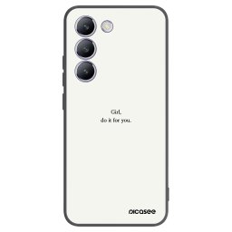 Fekete szilikon tok az alábbi mobiltelefonokra Vivo V40 SE 5G - Girl, do it for you