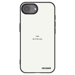 Fekete szilikon tok az alábbi mobiltelefonokra Apple iPhone 16e - Girl, do it for you