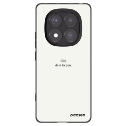Fekete szilikon tok az alábbi mobiltelefonokra Xiaomi Redmi Note 14 Pro+ 5G - Girl, do it for you