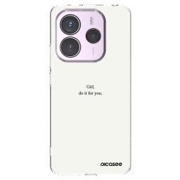 Átlátszó szilikon tok az alábbi mobiltelefonokra Xiaomi Redmi Note 14 5G - Girl, do it for you