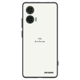 Fekete szilikon tok az alábbi mobiltelefonokra Motorola Moto G35 5G - Girl, do it for you